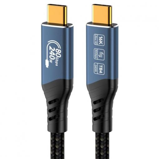 Kabel USB 4.0 Version 2.0, 80 Gbps, 240 W, 1,5 m, rovný