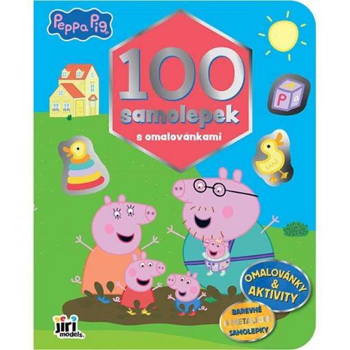 Samolepky s omalovánkami Prasátko Peppa, 100 ks