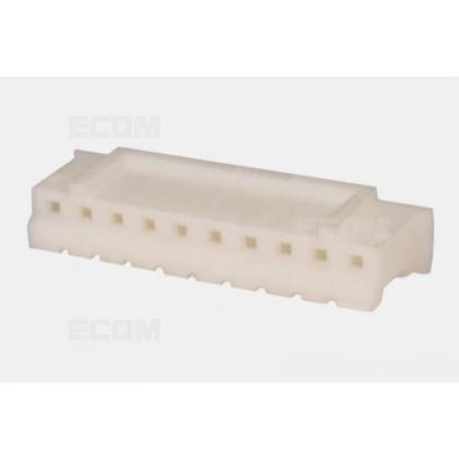 Zásuvka jednořadá I-DS1066-SCW010, 1×10 pinů, rozteč 2 mm, bílá