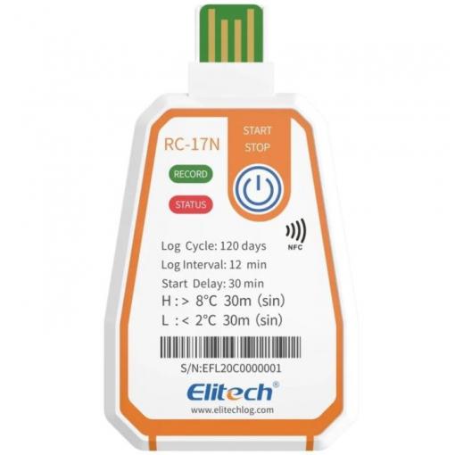 Datalogger teplotní Elitech RC-17-N, NFC, USB, -30 až +70 °C