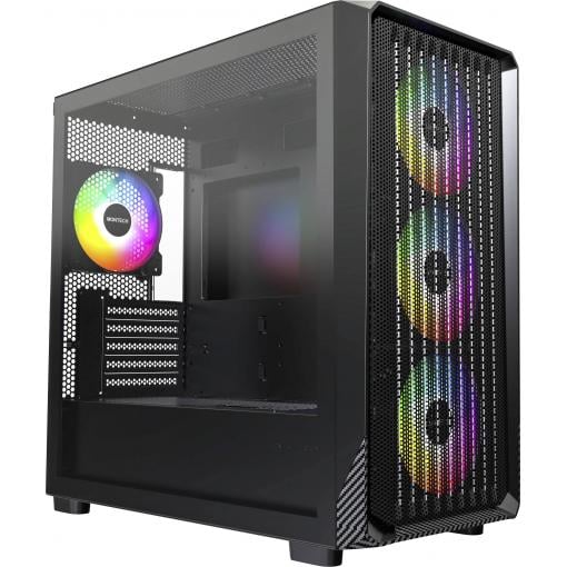 MONTECH X5M midi tower pouzdro, PC skříň, herní pouzdro černá