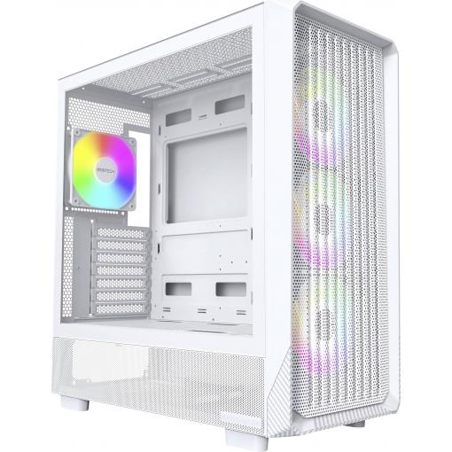 MONTECH Montech X5 PC-Gehäuse, Midi-Tower, ATX, ARGB - weiß pouzdro, PC skříň, herní pouzdro bílá