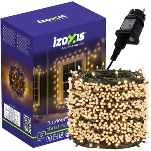 Vánoční osvětlení Izoxis 500 LED, 35 m, IP44, 8 režimů, teplá bílá