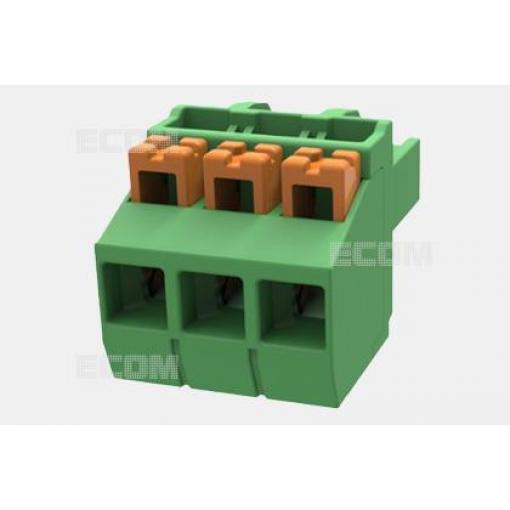Svorkovnice zásuvka 2EDGKDT-5.0-03P-14, 400 V / 16 A, 5 mm, zelená