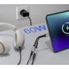 Renkforce USB-C®, audio kabelový adaptér [1x USB-C® zástrčka - 2x USB-C® zásuvka, USB-C® zásuvka (nabíjení)] USB-C® Audio+Charge Adapter 7.50 cm flexibilní