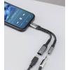 Renkforce USB-C®, audio kabelový adaptér [1x USB-C® zástrčka - 1x Audio, stereo (3,5 mm jack), USB-C® zásuvka (nabíjení)] USB-C® Audio+Charge Adapter 7.50 cm