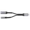 Renkforce USB-C®, audio kabelový adaptér [1x USB-C® zástrčka - 1x Audio, stereo (3,5 mm jack), USB-C® zásuvka (nabíjení)] USB-C® Audio+Charge Adapter 7.50 cm