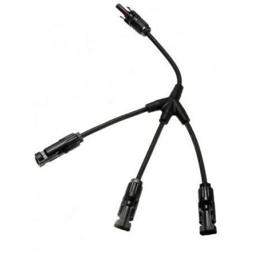 Rozbočka MC-4, 1× zdířka, 3× konektor, kabel 30 cm