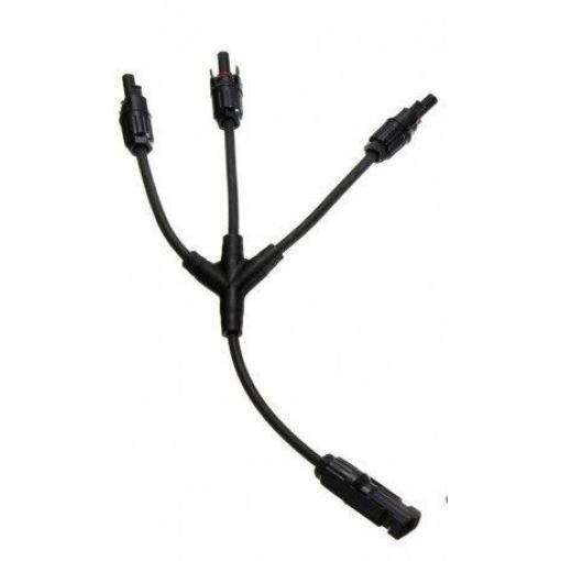 Rozbočka MC-4, 1× zástrčka, 3× zásuvka, kabel 30 cm