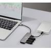 Renkforce RF-6872246 USB Hub 4 porty USB-C® USB 3.2 Gen2 10 GBit/s s hliníkovým krytem, s konektorem USB C šedá RF-USBCH-220