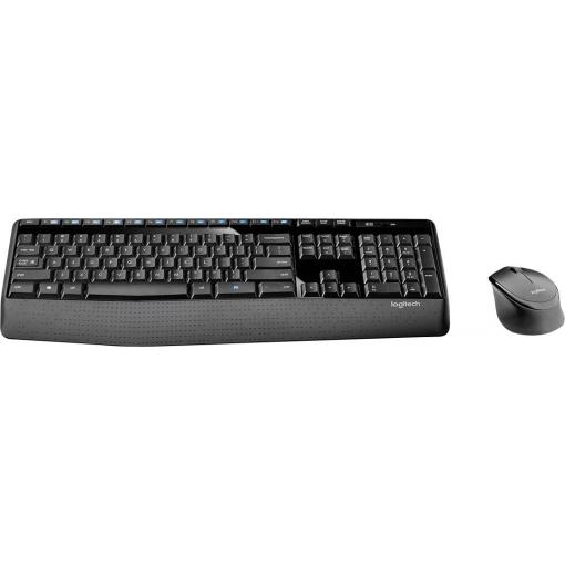 Logitech Wireless Combo MK345 - US-INTL-Layout bezdrátový myš, sada klávesnice a myše, klávesnice anglická, QWERTY černá s číselnou klávesnicí