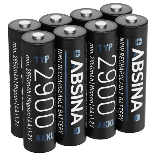 Absina akumulátor AA, Ni-MH, 1.2 V, 8 ks