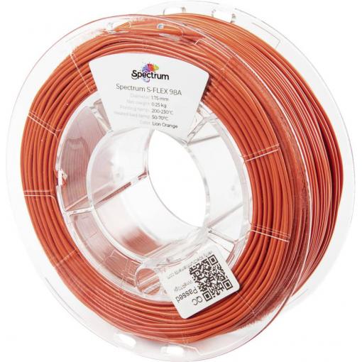 Spectrum Filaments 80526 S-Flex 98A vlákno pro 3D tiskárny pružné vlákno flexibilní, chemicky odolné, Bez prodlevy 1.75 mm 250 g Lví oranžová, oranžová 1 ks