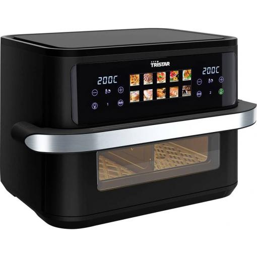 Tristar FR-9078 horkovzdušná fritéza 10 l 2800 W bez BPA, nepřilnavý povlak, LCD displej černá, nerezová ocel