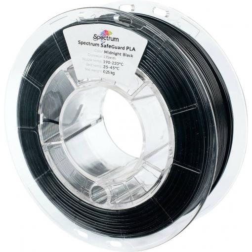 Spectrum Filaments 81552 Safeguard PLA vlákno pro 3D tiskárny PLA plast Antibakteriální 1.75 mm 250 g Deep Black , černá 1 ks