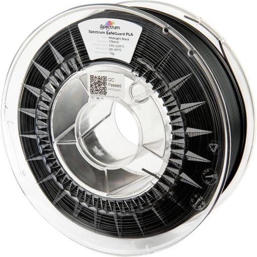 Spectrum Filaments 81554 Safeguard PLA vlákno pro 3D tiskárny PLA plast Antibakteriální 1.75 mm 1000 g Deep Black , černá 1 ks