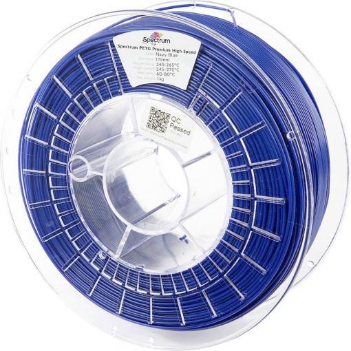 Spectrum Filaments 81549 PETG Premium High Speed vlákno pro 3D tiskárny PETG plast Filament pro vysokorychlostní 3D tisk, chemicky odolné 1.75 mm 1000 g navy