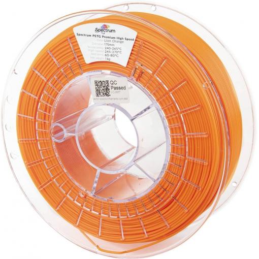 Spectrum Filaments 81542 PETG Premium High Speed vlákno pro 3D tiskárny PETG plast Filament pro vysokorychlostní 3D tisk, chemicky odolné 1.75 mm 1000 g Lví