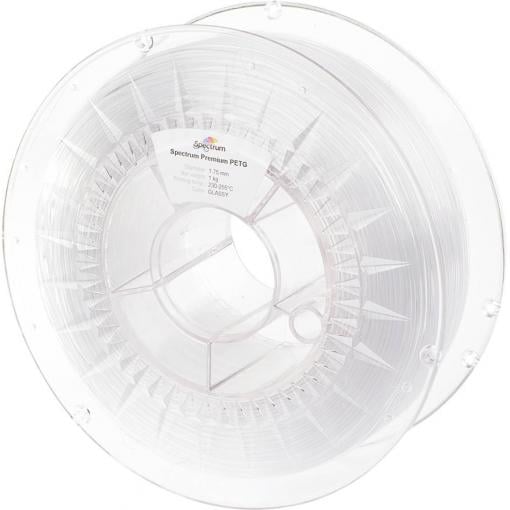 Spectrum Filaments 80434 PET-G Premium vlákno pro 3D tiskárny PETG plast chemicky odolné 1.75 mm 2000 g sklo, transparentní 1 ks