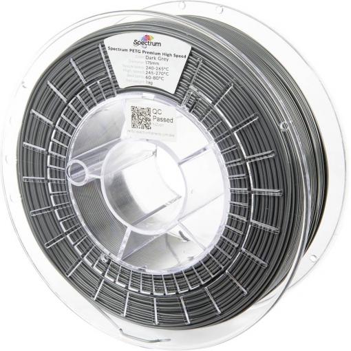 Spectrum Filaments 81539 PETG Premium High Speed vlákno pro 3D tiskárny PETG plast Filament pro vysokorychlostní 3D tisk, chemicky odolné 1.75 mm 1000 g tmavě