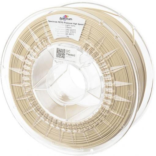 Spectrum Filaments 81541 PETG Premium High Speed vlákno pro 3D tiskárny PETG plast Filament pro vysokorychlostní 3D tisk, chemicky odolné 1.75 mm 1000 g Světle