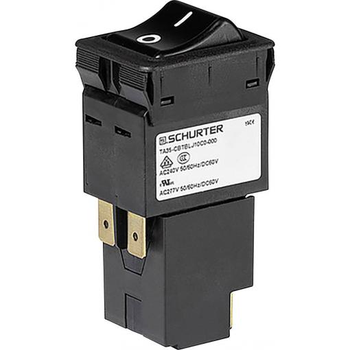 Schurter 3-150-714 jistič 240 V/AC, 60 V/DC 16 A 1x zap/vyp IP40 (čelní strana) s aretací 1 ks Piece
