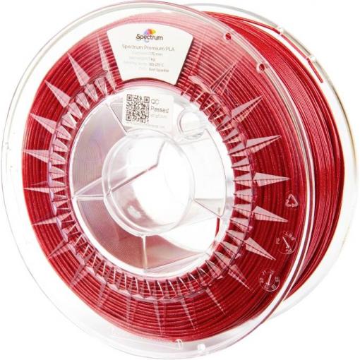 Spectrum Filaments 80274 PLA Glitter vlákno pro 3D tiskárny PLA třpytky Bez prodlevy 1.75 mm 1000 g Jiskřivá červená, červená 1 ks