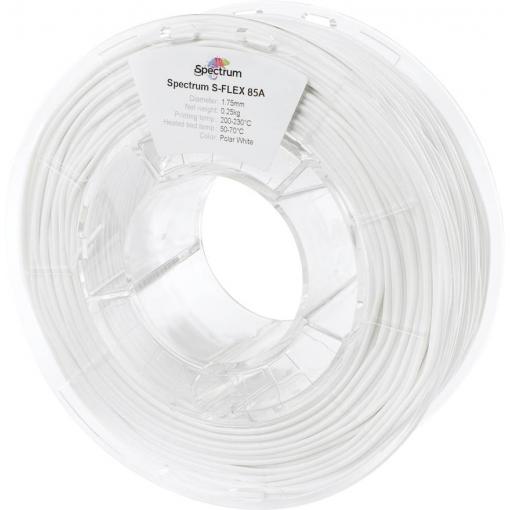 Spectrum Filaments 80571 S-Flex 85A vlákno pro 3D tiskárny pružné vlákno flexibilní, chemicky odolné, Nárazuvzdorný, Bez prodlevy 1.75 mm 250 g Polární bílá,