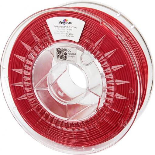 Spectrum Filaments 80409 PET-G HT100 vlákno pro 3D tiskárny PETG plast Žáruvzdorné, chemicky odolné 1.75 mm 1000 g Signální červená, červená 1 ks