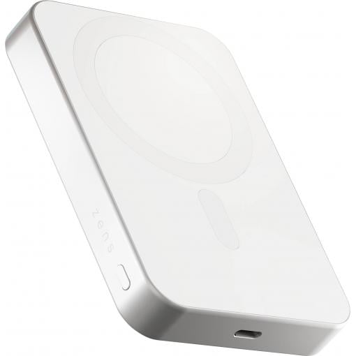 ZENS ZEPP10W/00 powerbanka Li-Ion, 10000 mAh, Bezdrátové nabíjení Qi, USB, bílá