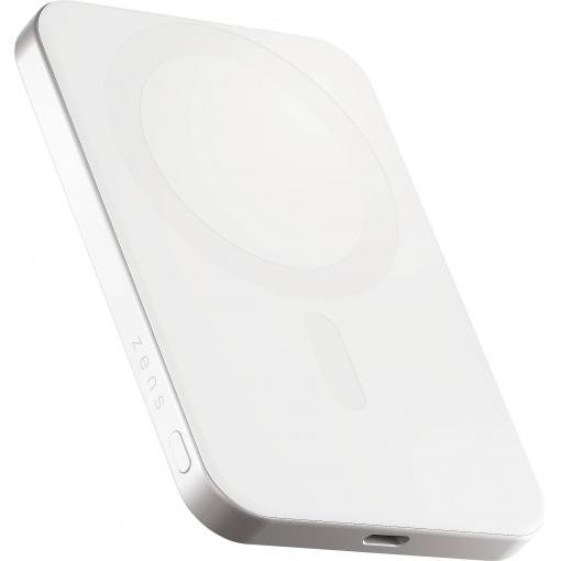 ZENS ZEPP05W/00 powerbanka Li-Ion, 5000 mAh, Bezdrátové nabíjení Qi, USB, bílá