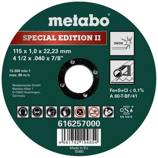 Metabo 616257000 řezný kotouč rovný 115 mm 1 ks