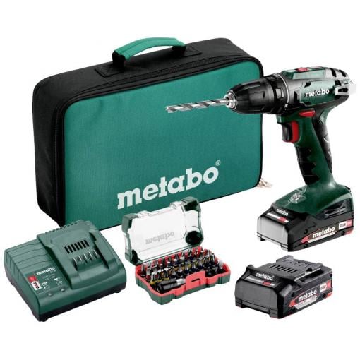 Metabo aku vrtací šroubovák, 18 V, 2 Ah LiHD bezkartáčové, kufřík, bez akumulátoru, bez nabíječky, 602207930
