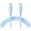 Akyga USB kabel USB 2.0 USB-C ® zástrčka, USB-C ® zástrčka 1 m modrá flexibilní provedení AK-USB-68