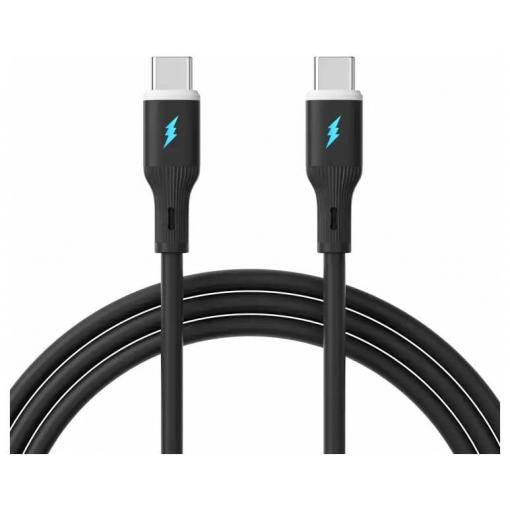 Akyga USB kabel USB 2.0 USB-C ® zástrčka, USB-C ® zástrčka 1 m černá silikonový AK-USB-67