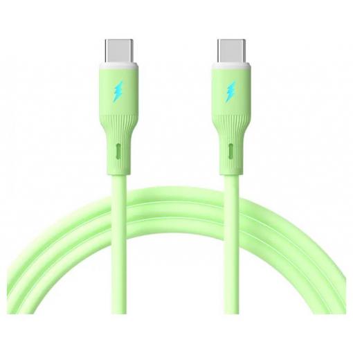 Akyga USB kabel USB 2.0 USB-C ® zástrčka, USB-C ® zástrčka 1 m zelená silikonový AK-USB-69