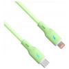 Akyga USB kabel USB 2.0 USB-C ® zástrčka, Apple Lightning konektor 1 m zelená flexibilní provedení AK-USB-73