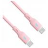 Akyga USB kabel USB 2.0 USB-C ® zástrčka, USB-C ® zástrčka 1 m růžová flexibilní provedení AK-USB-66