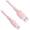 Akyga USB kabel USB 2.0 USB-A zástrčka, USB-C ® zástrčka 1 m růžová s LED AK-USB-61