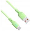 Akyga USB kabel USB 2.0 USB-A zástrčka, USB-C ® zástrčka 1 m zelená s LED AK-USB-64
