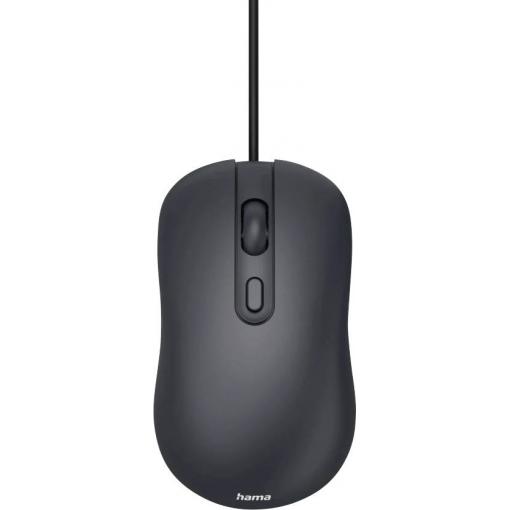 Hama CM-200 optická myš, přenos kabelový, 4 tlačítko, 1600 dpi, černá