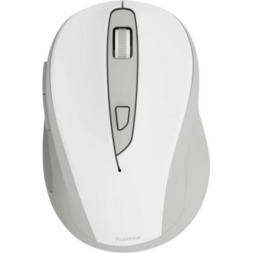 Hama WM-400 optická myš, přenos bezdrátový, 6 tlačítko, 1600 dpi, bílá