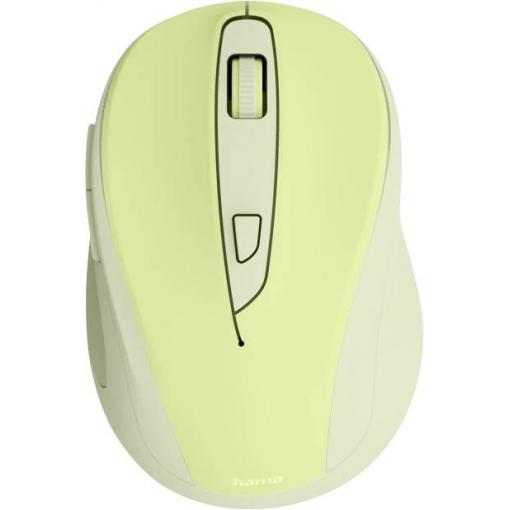 Hama WM-400 optická myš, přenos bezdrátový, 6 tlačítko, 1600 dpi, zelená