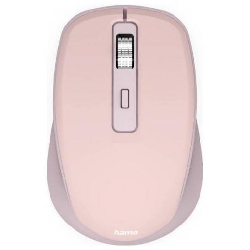 Hama WM-450 optická myš, přenos bezdrátový, 7 tlačítko, 1600 dpi, růžová