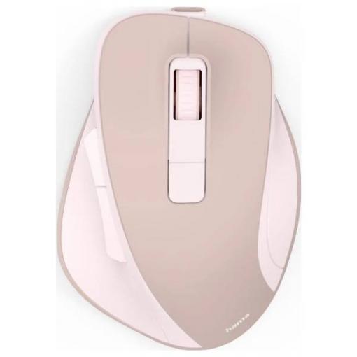 Hama WM-500 optická myš, přenos bezdrátový, 6 tlačítko, 1600 dpi, růžová