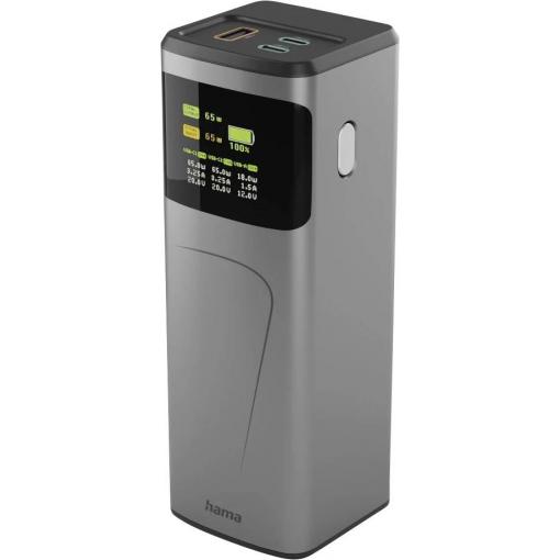 Hama High Power powerbanka Li-Ion, 20000 mAh, Power Delivery 3.0, Quick Charge 3.0, USB-C®, USB-A, šedá, Indikátor stavu
