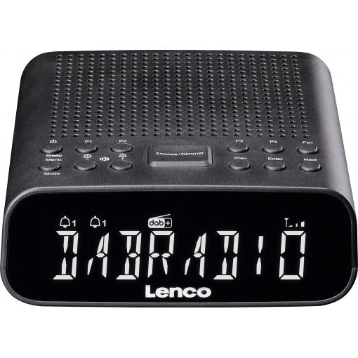 Lenco LENCO - DAB+ Uhrenradio Bluetooth CR-606BK sw CR-606BK radiobudík, DAB, FM, DAB+, Bluetooth, AUX, DAB, DAB+, FM, funkce alarmu, černá