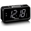 Lenco CR-28BK stolní rádio, FM, AM, FM, USB, funkce alarmu, černá