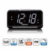 Lenco CR-28BK stolní rádio, FM, AM, FM, USB, funkce alarmu, černá