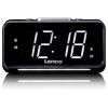 Lenco CR-28BK stolní rádio, FM, AM, FM, USB, funkce alarmu, černá